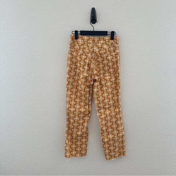 Zara Yellow Pattern Pants Trousers Fun Trendy size 2 - Picture 4 of 8